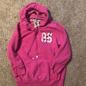 Pink VS quarter sleeve pink hoodie.